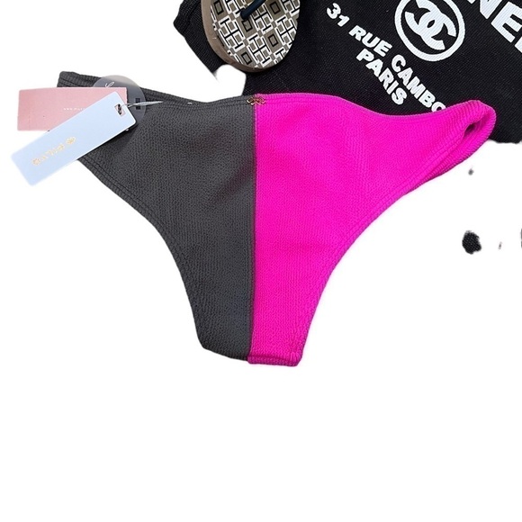 PILYQ Acai Reef Two Toned Teeny Bikini Bottom - Picture 4 of 7